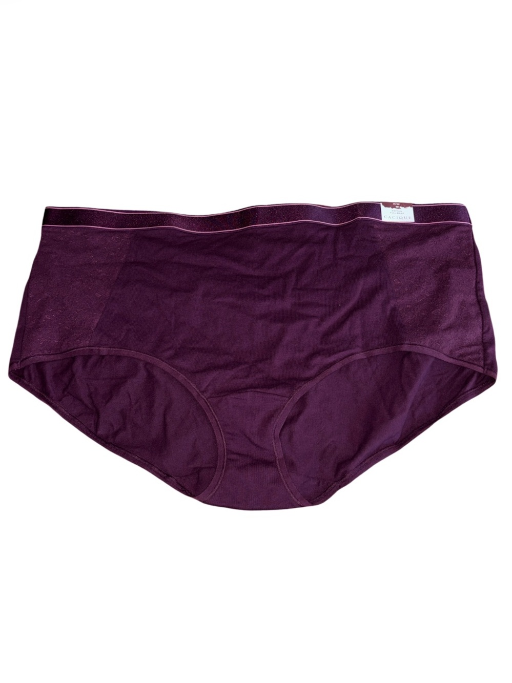 3/$25 Lane Bryant CACIQUE Cotton Full Brief in Burgundy sz 26/28